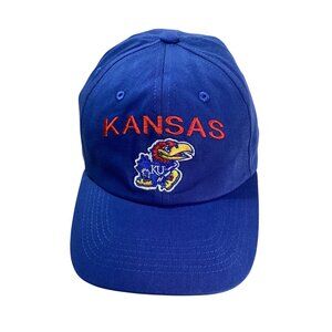 Kansas Univ Jayhawks Blue Adjustable Baseball Style Cap Embroidered Brand New